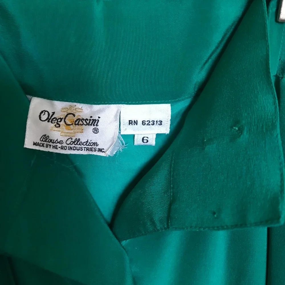 Oleg Cassini silk blouse and silk skirt - Picture 5 of 6